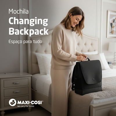 Mochila Maternidade Maxi-Cosi Changing Backpack Ink Black - Espaço inteligente de 19,5 L