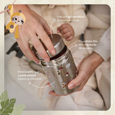 Pote Térmico Infantil Tiny Love Boho Chic 300ML - Transporte sem vazamentos